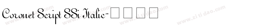 Coronet Script SSi Italic字体转换